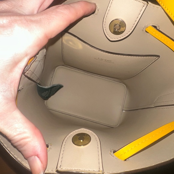 Lauren Ralph Lauren Dryden Debby II Mini Leather Drawstring Bag - Picture 15 of 17